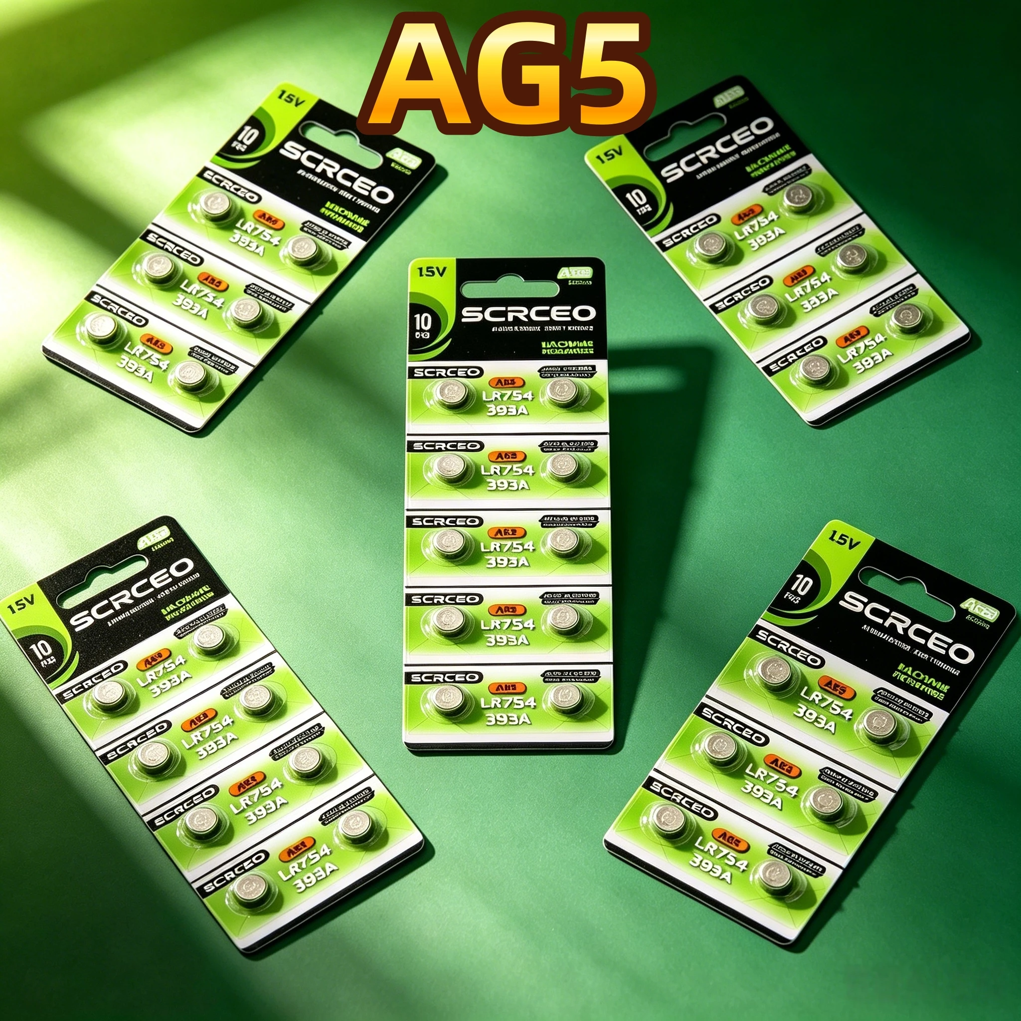 10-50Pcs AG5 Alkaline Button Battery 1.55V LR754 SR754 193 393 L754 SR754SW LR48 Coin Cell For Watch Toy Clock Remote Control