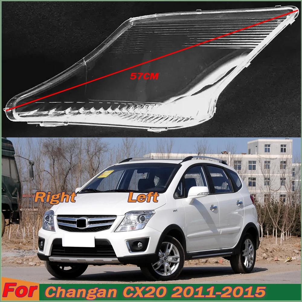 For Changan CX20 2011 2012 2013 2014 Headlight Lens Cover Transparent Lampshade Headlamp Shell Plexiglass Auto Replacement Parts