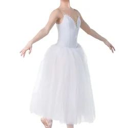 White Ballet Tutu Skirt Professional Dance Dress Long White Tutus For Adult Ballet Costumes