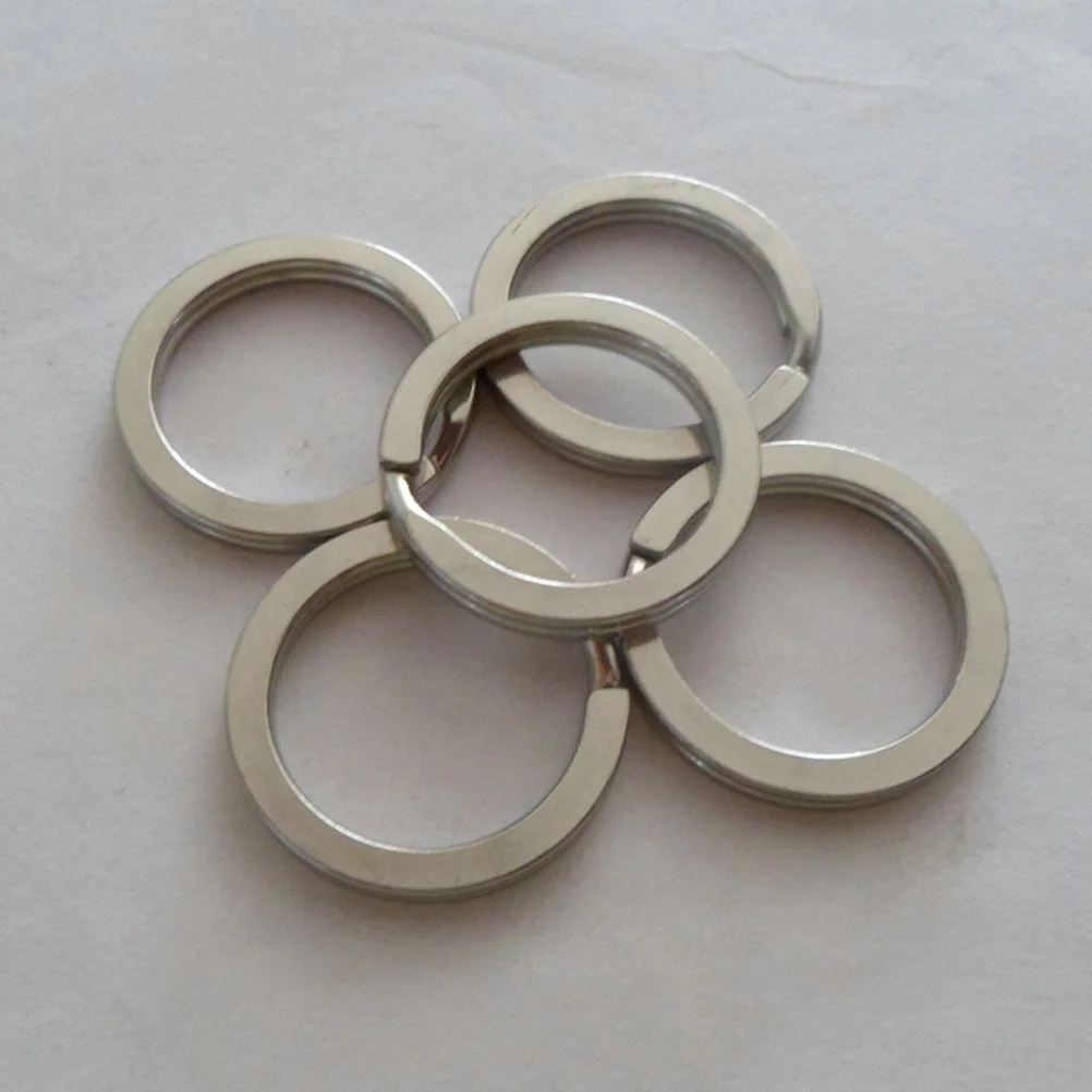 

30 Pcs Stainless Steel Keychain Rings Small Strong Silver Hoop Split Circular Key Ring Jewelry Accessories Anti Rust