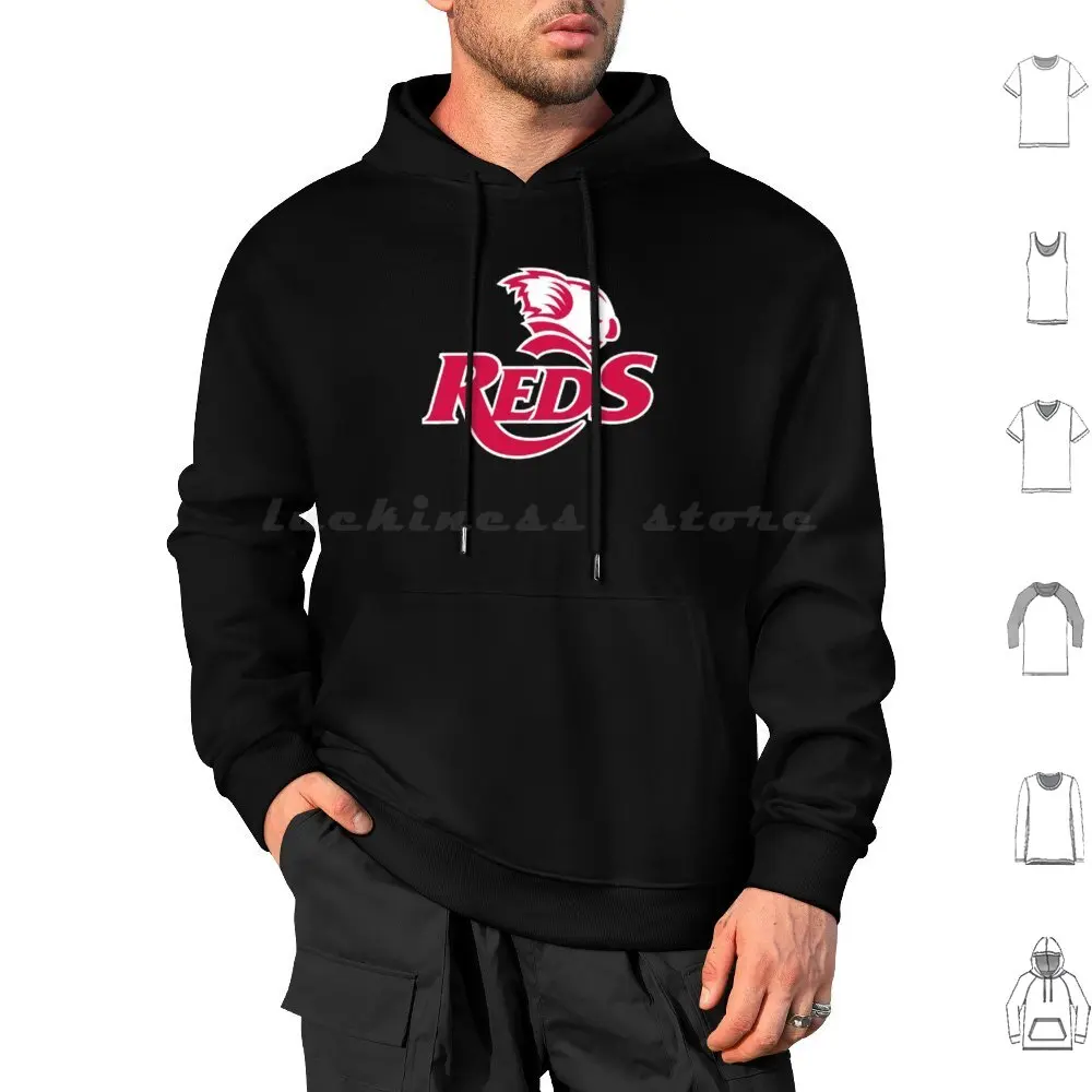 R.eds Queensland Hoodie cotton Long Sleeve R Eds Queensland