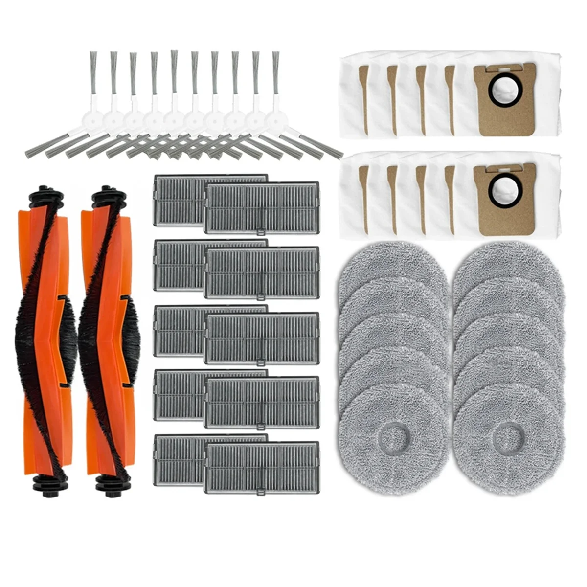 

A76Z, совместимая с M30s, сменная основная боковая щетка, HEPA-фильтр, подушечки для швабры, мешки для пыли, запасные части, аксессуары