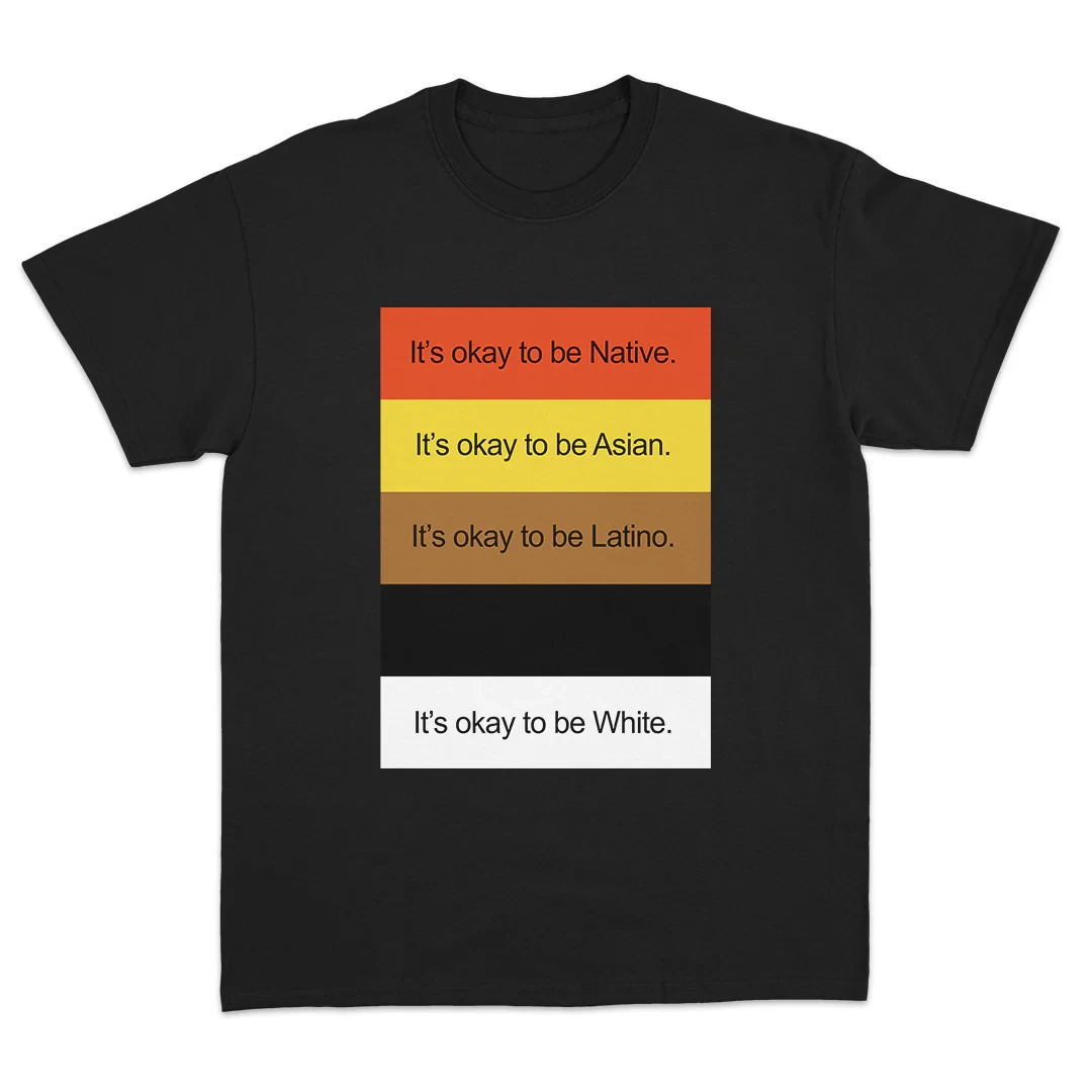 Multicultural Equality T - Shirt Men Women Anti - Racism Message Graphic Tee Black Short Sleeve