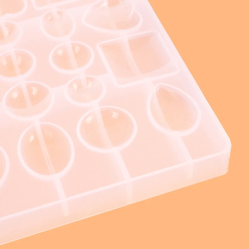 DIY Crafts Round Square Heart Mould Ornaments Crystal Silicone Mould K3KF