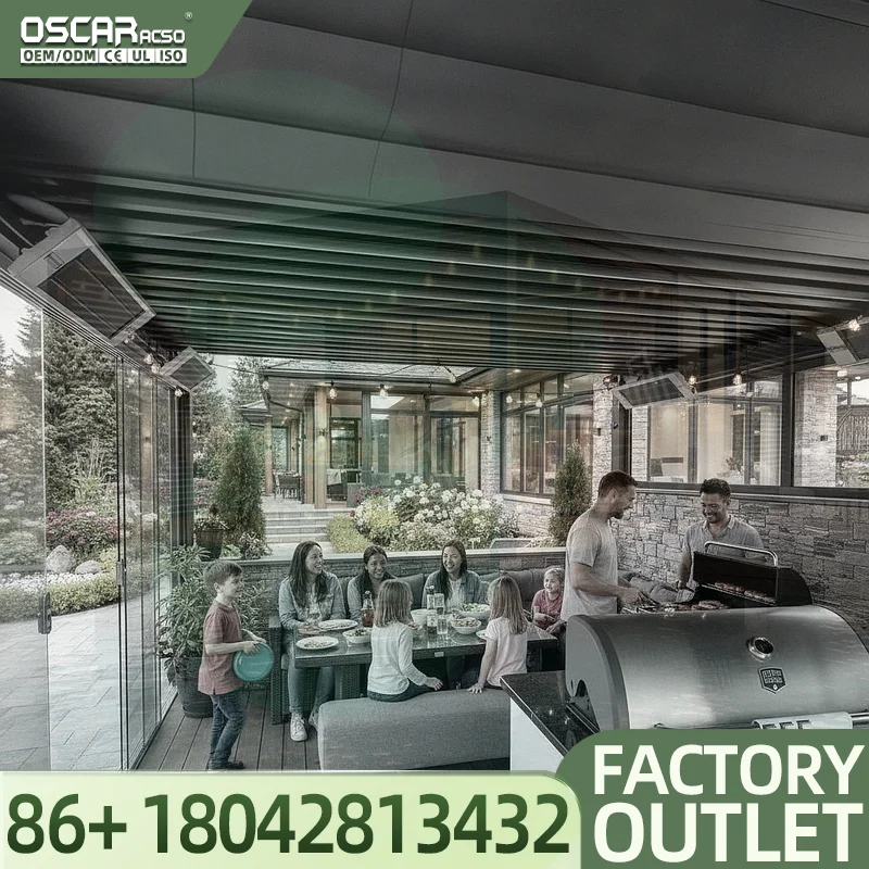 Custom Made Motorised  Louvres Outdoor Opening Cover Powder Coated Frame Pressure Treated for Backyard Patio Garden Pergola