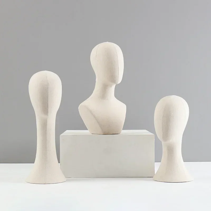 Mannequin Head Model Wig Hat Display Stand Holder 55cm Multifunctional Sturdy Manikin Head Model for Salon Scarves Hairpieces