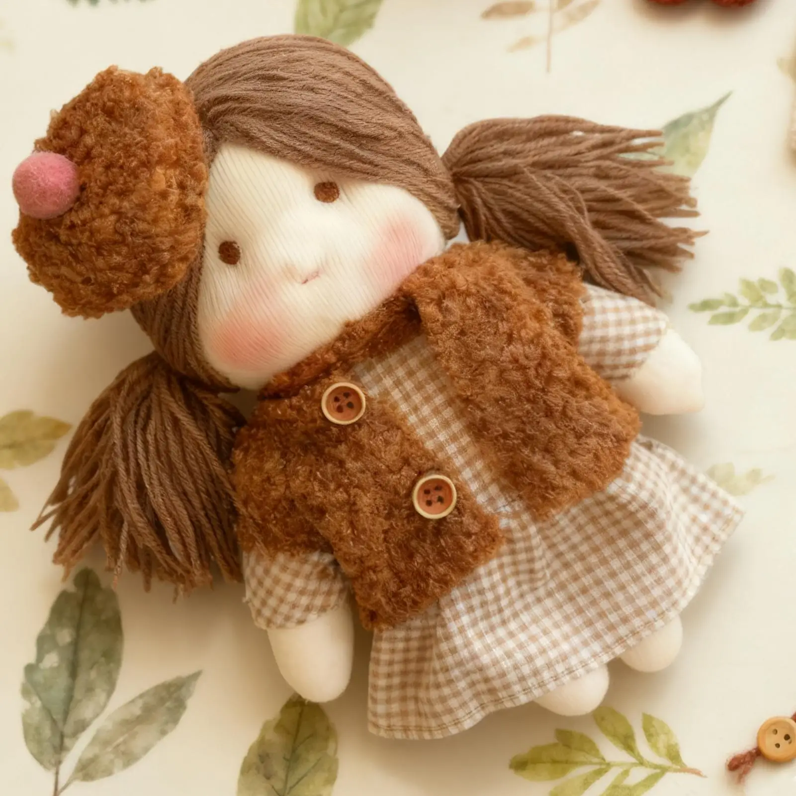 

Cotton Doll Plush Accompanying Toys Soft Dress Up Doll for Kids Teens Adults Collectors Bedtime Nursery Birthday Holiday Bedroom