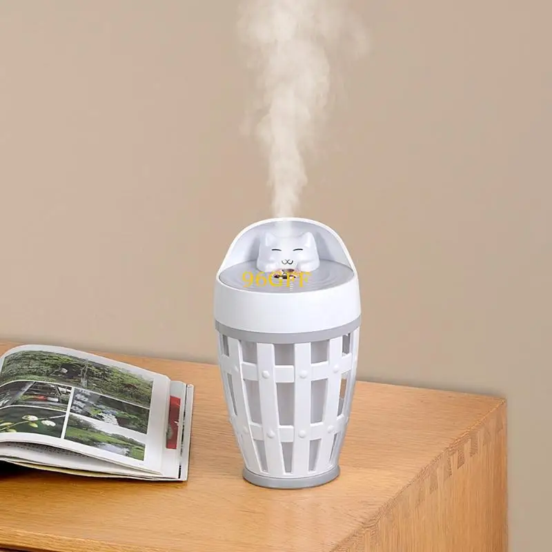96GF 260ml USB Air Humidifier for Travel Office, Auto Shut-Off, 2 Mist Modes