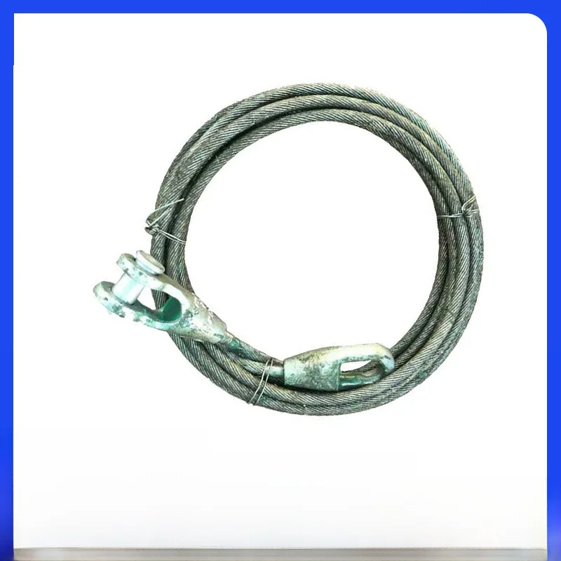 光沢のあるオイル処理されたソフトワイヤーロープ58メートル、シールプレスヘッド付きサークルヘッドスチールワイヤーロープスリング、70mmオイルロープ（吊り上げ用）