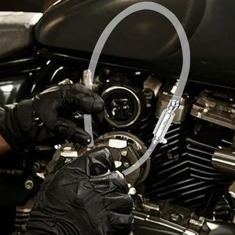 Tubo flessibile di spurgo del liquido dei freni con valvola di ritegno unidirezionale senza ritorno Kit tubo flessibile di spurgo frizione freno moto per auto