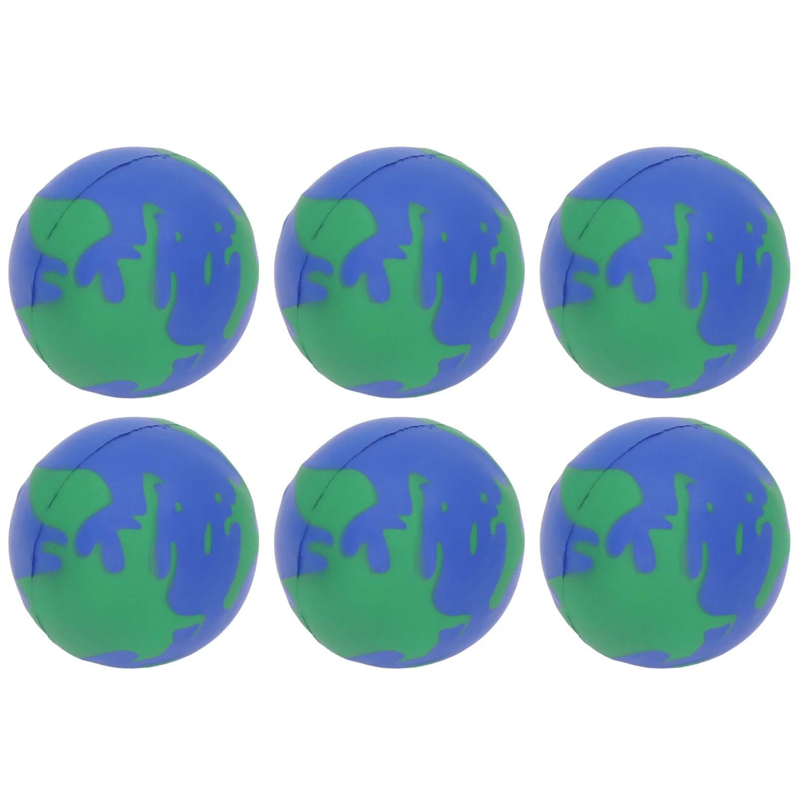12PCS Globe Soft Ball 63mm Squeezable PU Portable Earth Stress Relief Balls for Kids Adults
