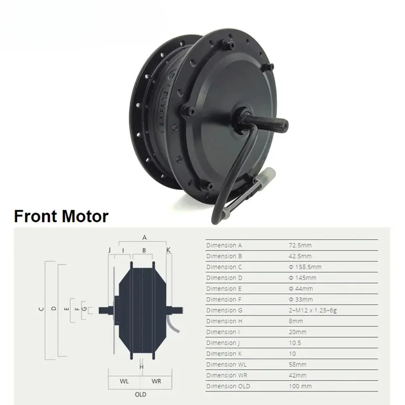 36V 48V 350W 500W bafang 8fun SWX02 Gear Hub Motor High Speed E-bike Front Rear Cassette RM G020.350.D DC G020.500.D DC