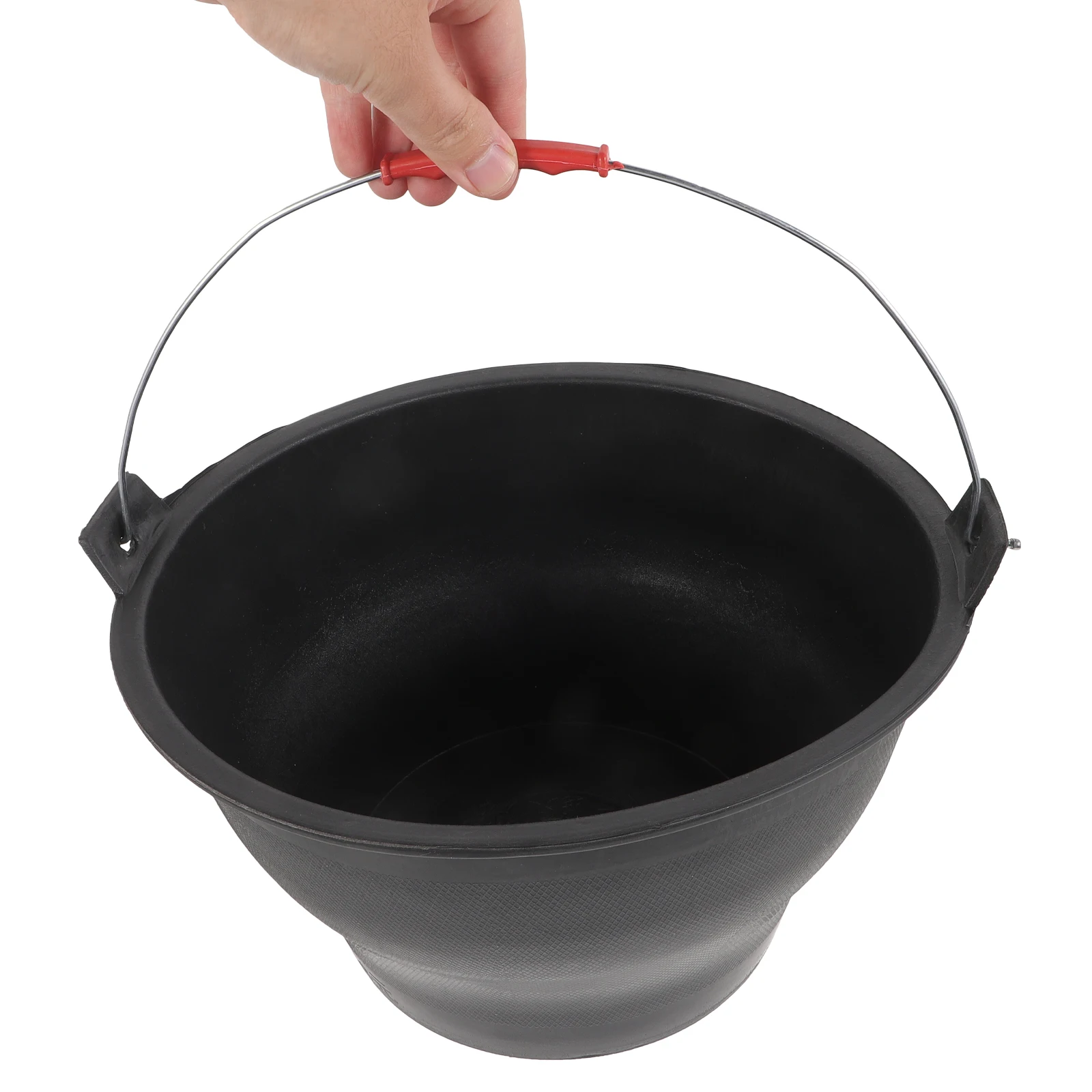 

Construction Bucket Grey Plastic 30x17x17.5cm Cement Mixing Cleaning Storage Garden Tool Portable Handle Building Site Rubber
