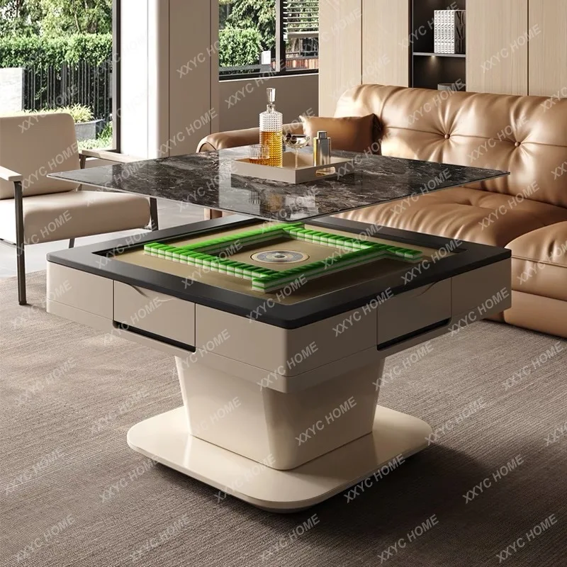 

ZH Полностью автоматическая каменная тарелка, крышка для гостиной, обеденный стол, умный подъемный журнальный столик, машина для маджонга двойного назначения