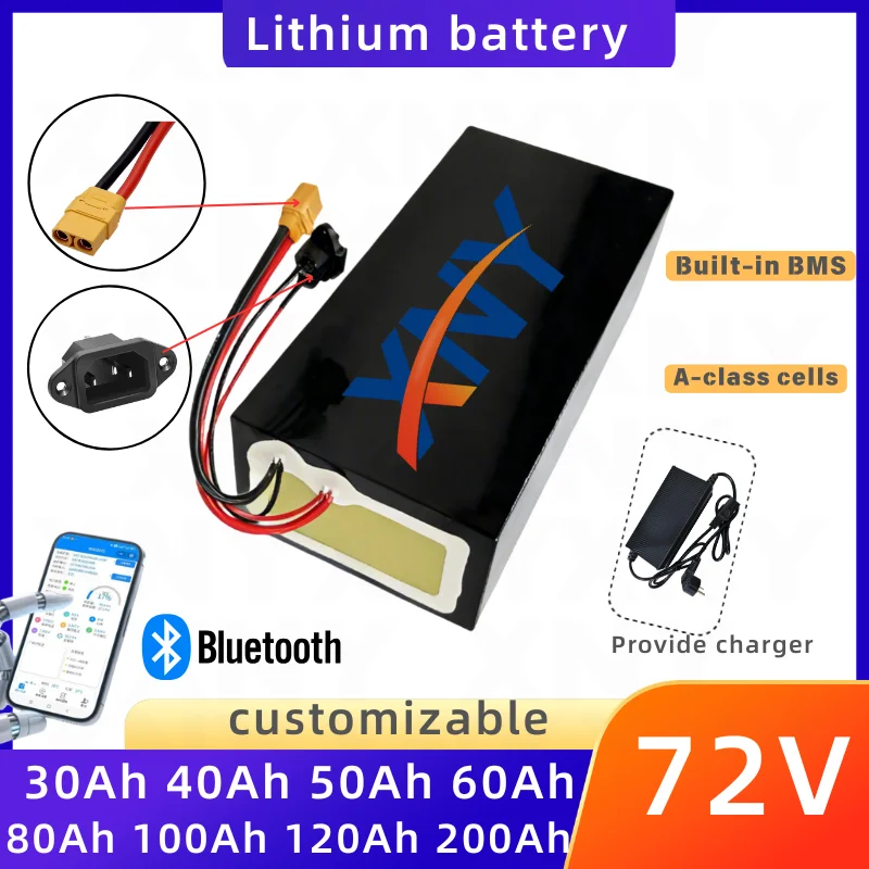 new-72V 30Ah 40Ah 50Ah 60Ah 80Ah 72V 100Ah 120Ah 200Ah Lithium ion Battery for 1500W 3000W 5000W 8000W 10KW Dreirad Motociclet