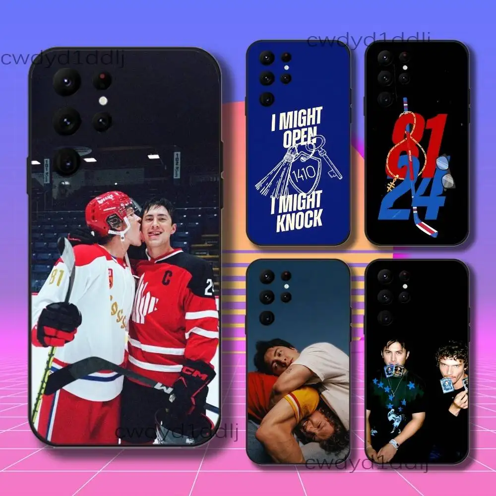 H-Heated R-Rivalry Ice Hockey Phone Case For Samsung S10,S21,FE,S21 ,S26,S25,S24,S23,Ultra,S9,S22,Plus Black Shockproof TPU