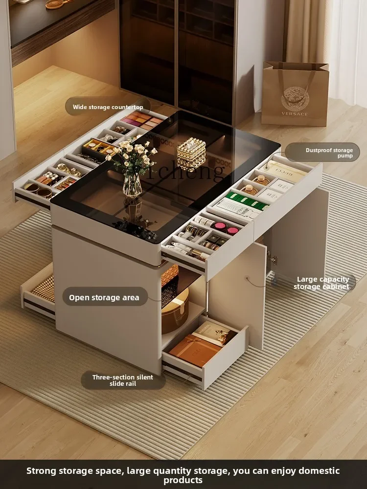 G1 cloakroom, island cabinet, jewelry display cabinet, household bedroom, light luxury storage cabinet, chest cabinet integrated