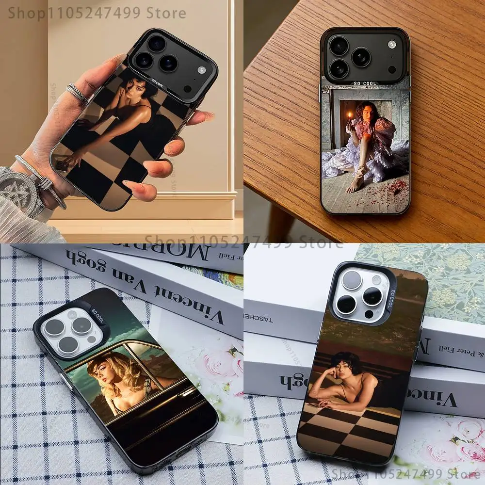 

C-Charli XCX Phone Case For iPhone 17,16,15,14,13,12,11,Mini,Pro,MAX,plus,Black Matte Shockproof Cover