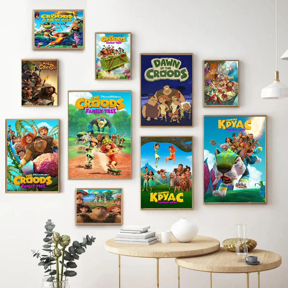 

Cartoon The C-Croods Anime Posters Sticky Whitepaper Prints Posters Artwork Kawaii Room Decor