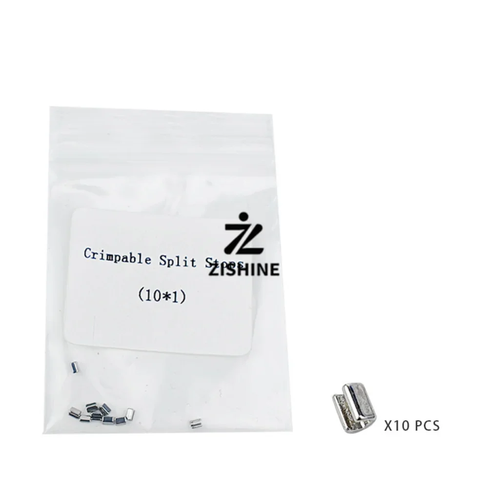 10Pcs/Pack Orthodontic Crimpable Split Stops Mini Sliding Tube Parallel Double Tube Cross Arch Wire Positioning Dental Clinic