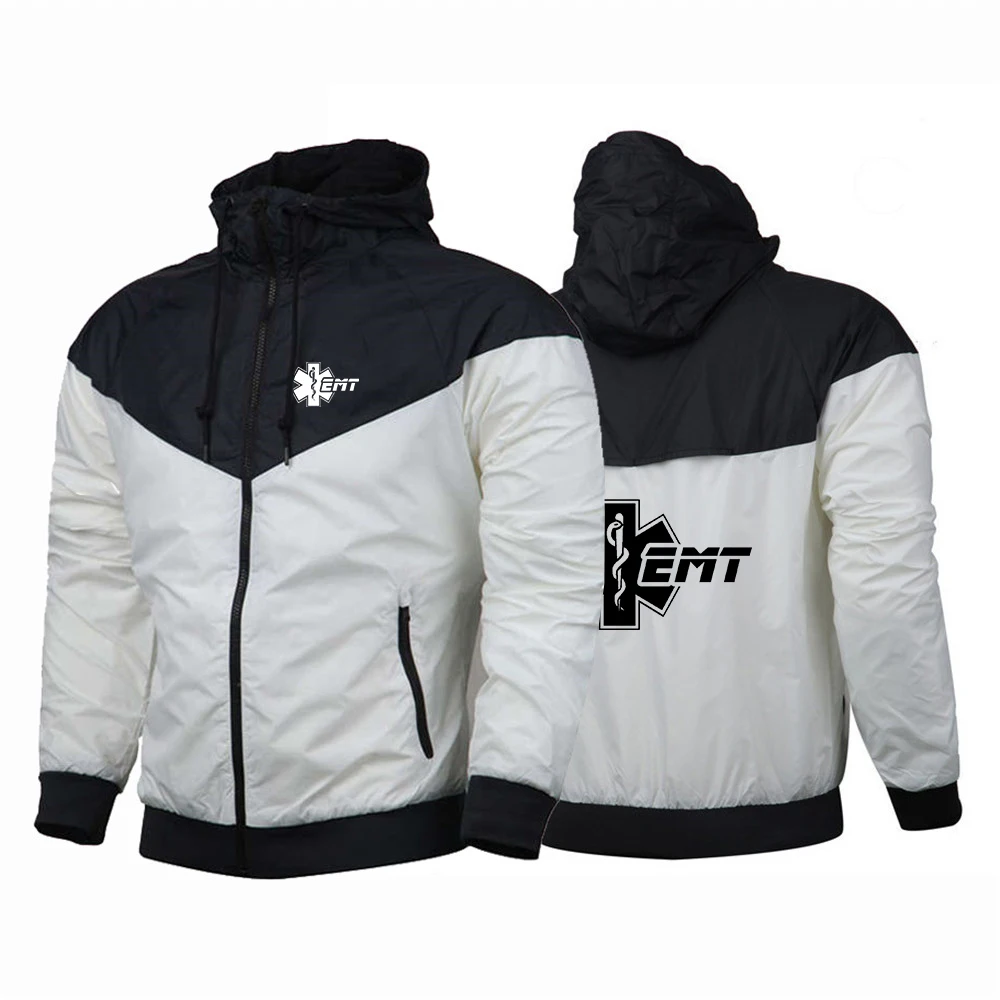 2023 New EMT Paramedic Emergency Medical Customize Zipper Jackets Print Sport Man Harajuku Windbreaker Hooded Five Color Hoodie