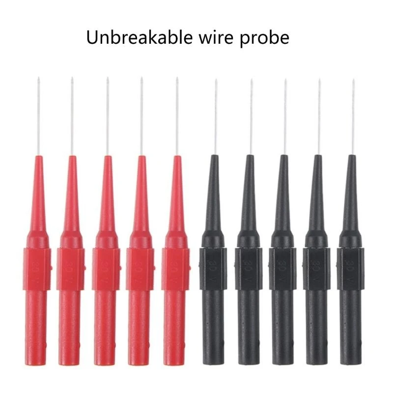 F92B 2/10PCS รถทดสอบมัลติมิเตอร์หัวโพรบหมุด 0.7 มม. รถยนต์ปลายเครื่องมือวินิจฉัยเครื่องมือวินิจฉัย