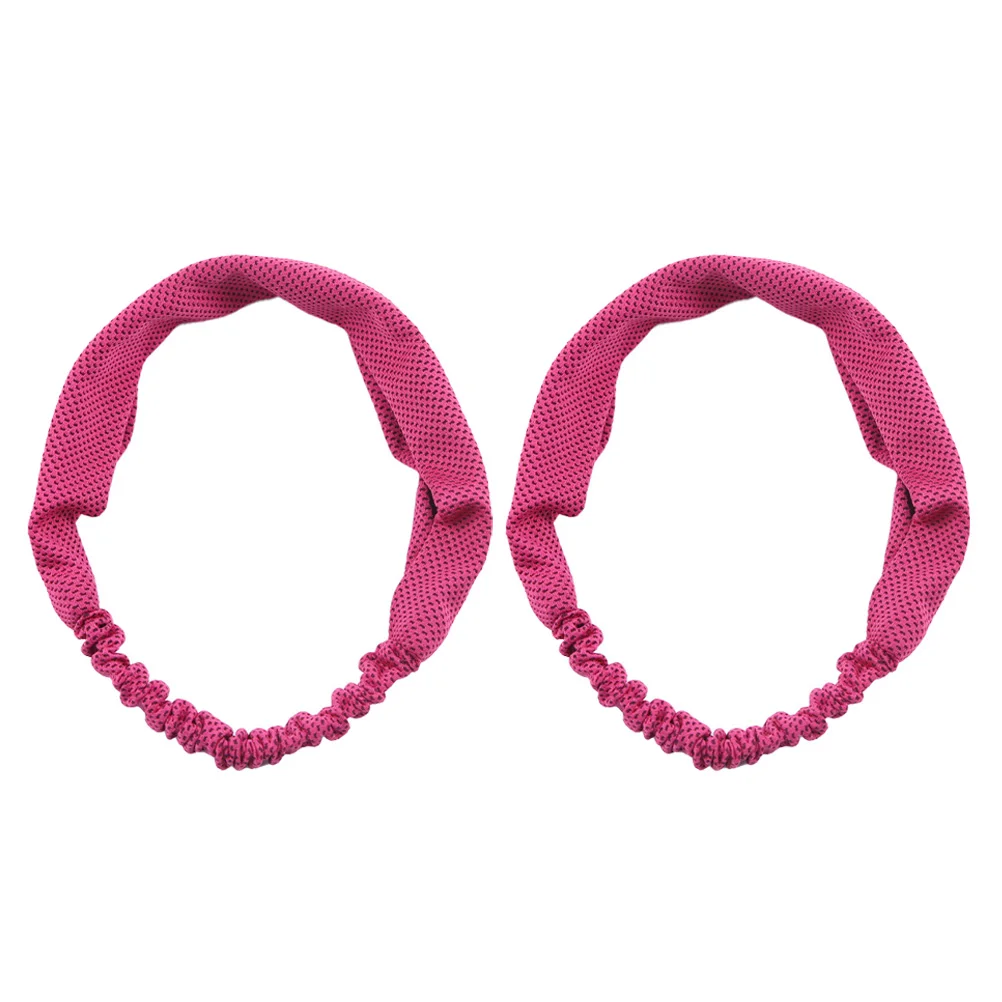 

2Pcs IceSilk Headbands Elastic Sweatbands for Exercise Sports Gym Unisex Cooling Fitness Accessories Running Workouts