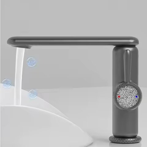 Brass Single Handle Deck Sink Taps Cold and Hot Mixer Bathroom basin Faucet