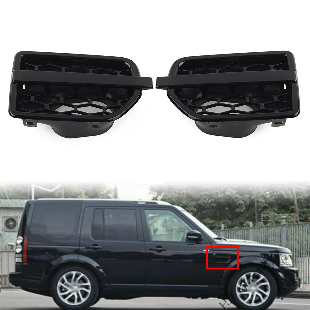 

1 Pair Car Front Grille Air Intake Fender Vent Grill For Land Rover Discovery LR4 2010 2011 2012 2013 2014 2015 2016 Gloss Black