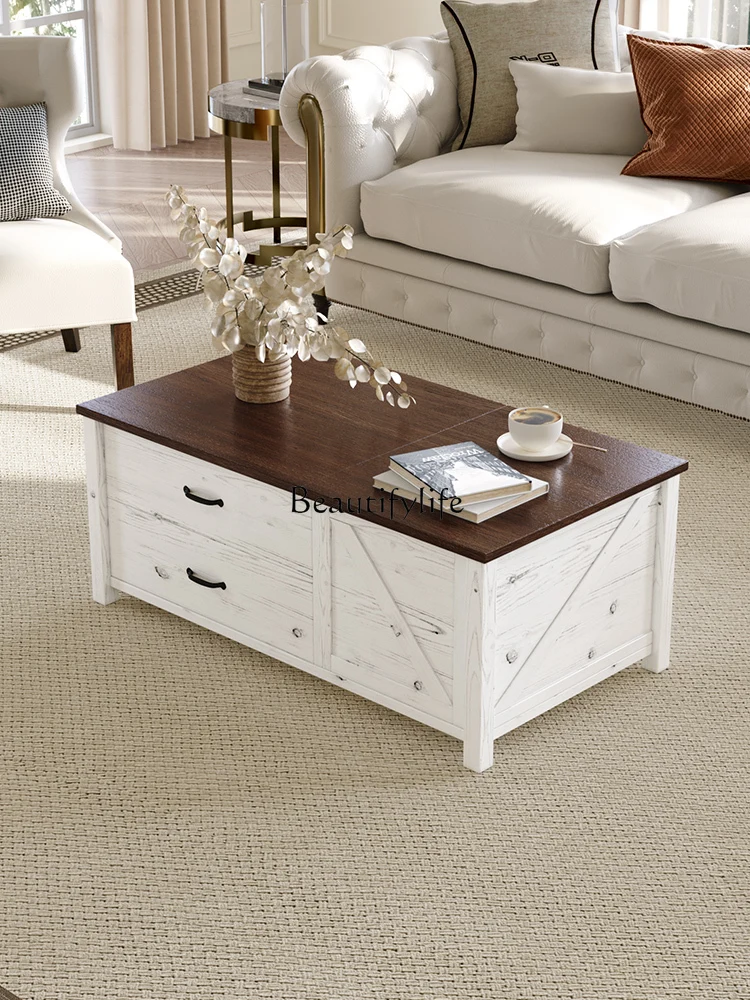 

Lifting coffee table Household multi-functional folding deformation Modern simple storage coffee table