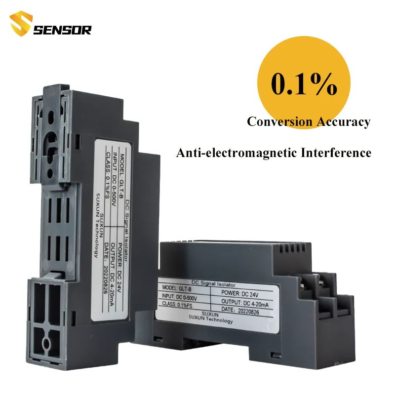 DC Signal Isolator 4-20mA 0-20mA 0-5V 0-10V RS485 Analog Signal Conversion Isolation Distributor Current Voltage Transmitter