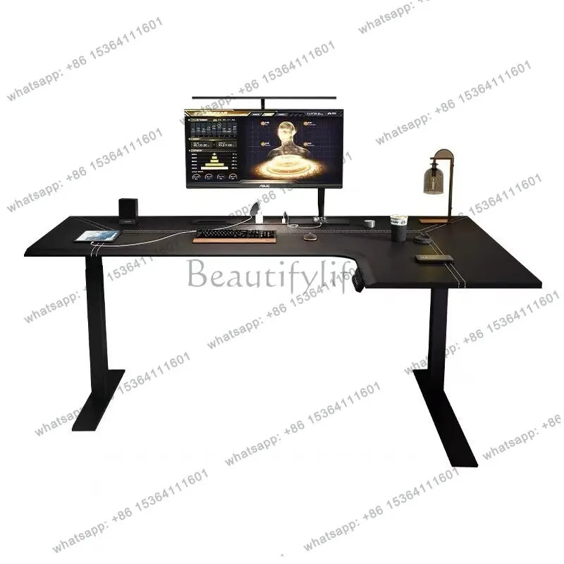 

Intelligent electric lift L-shaped bench boss desk high-end study