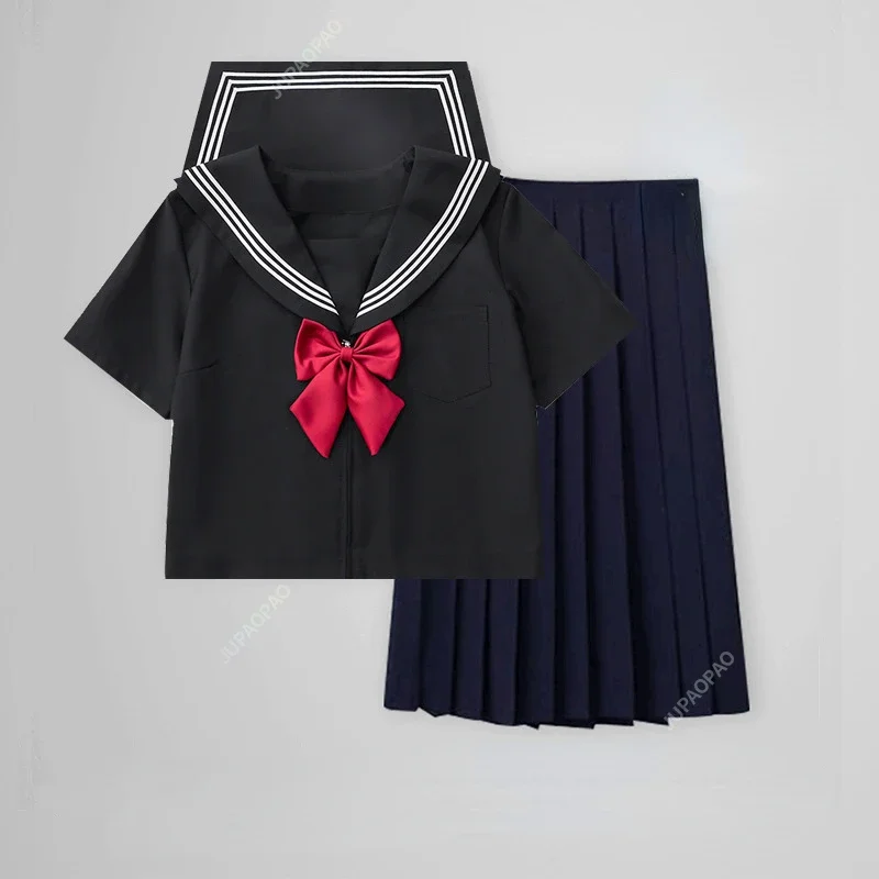 Cute Style White High School Girl Uniform Ins Navy Sailor Uniform Student Uniform Girl Anime Cosplay Sailor JK Navy Suit Youth