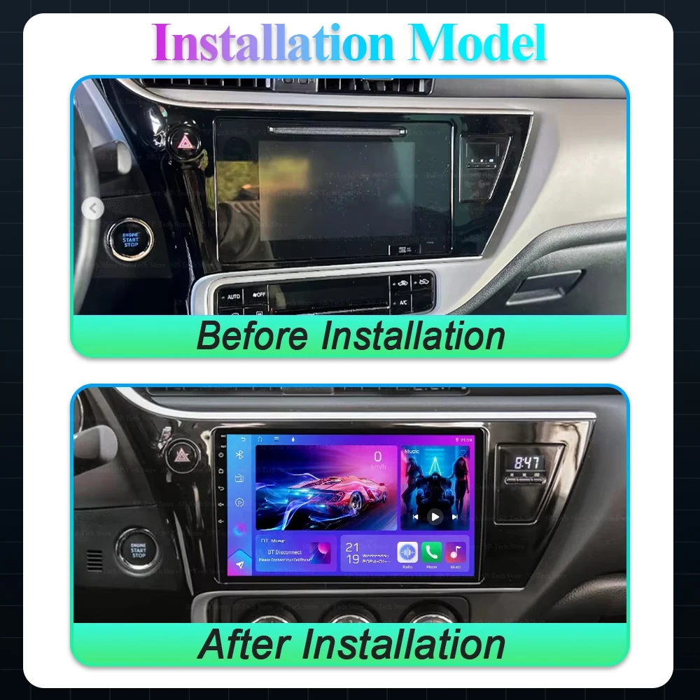 Android 16 For Toyota Corolla 11 Auris Lhd 2017-2019 Multimedia Video Player Car Screen Car Radio Video Wireless Touch Screen 5g