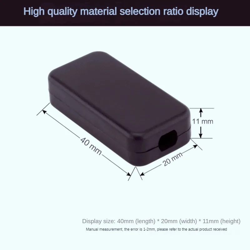 Cixing  ABS black two end outlet plastic small junction box USB power module small shell. 40 * 20 * 11MM