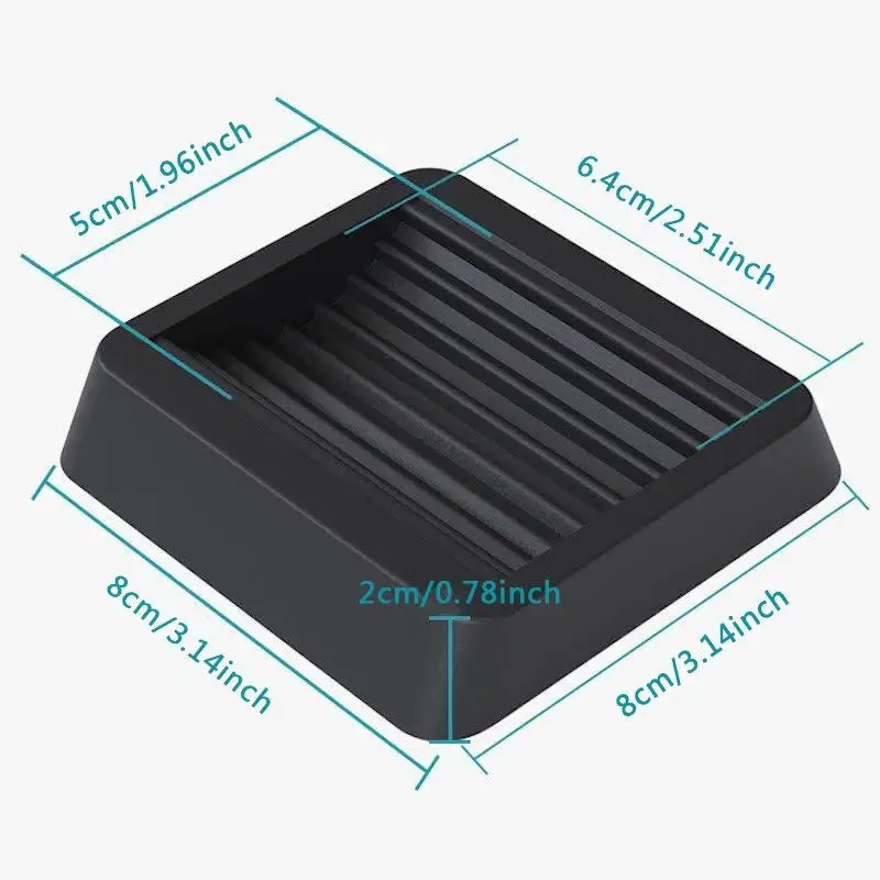 4 szt. Antypoślizgowe gumowe podkładki pod kółka meblowe, ochraniacze podłogi, tłumiki wibracji, do montażu na podłodze