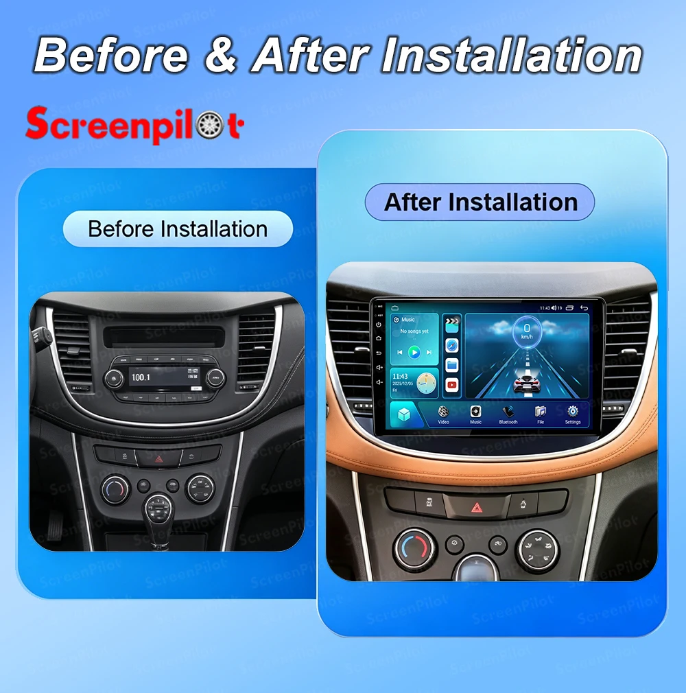 Android 16 For Chevrolet Trax 2017-2019 Car Radio Stereo Head Unit Multimedia Video Player GPS Navigation 2K QLED 8 Core 5G