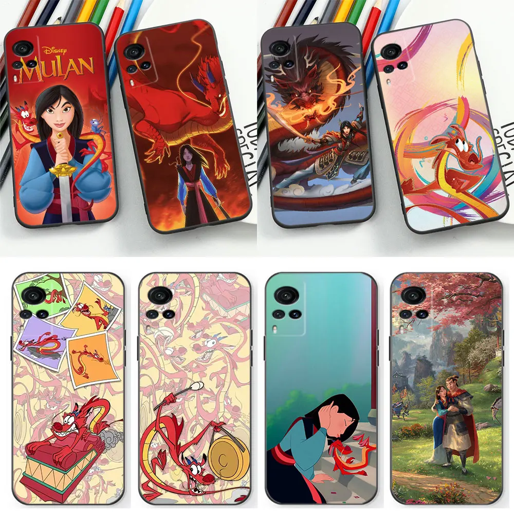 Disney Mulan Mushu Dragon Phone Case For VIVO V29E V29 V27 V27E V25 V23 V23E V21 V21E V20 X90 X80 X70 X60 X50 Z1 Pro Cover Cqoue