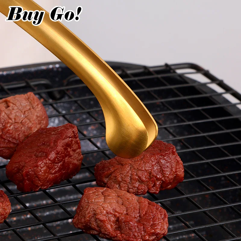 Multifuctional Barbecue Metal Anti-slip Clips Serving Food Clips Salad Tongs Clamp Kitchen Gadgets Barbecue Accessories