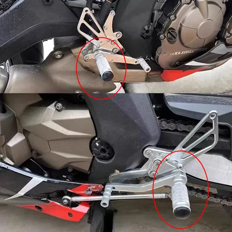 Pedal of the Rear Seat Motorcycle Rearset Footrests Foot Rest Pegs Foot Rests Motorbike Rear Footpegs Thread Rear Set Pedals
