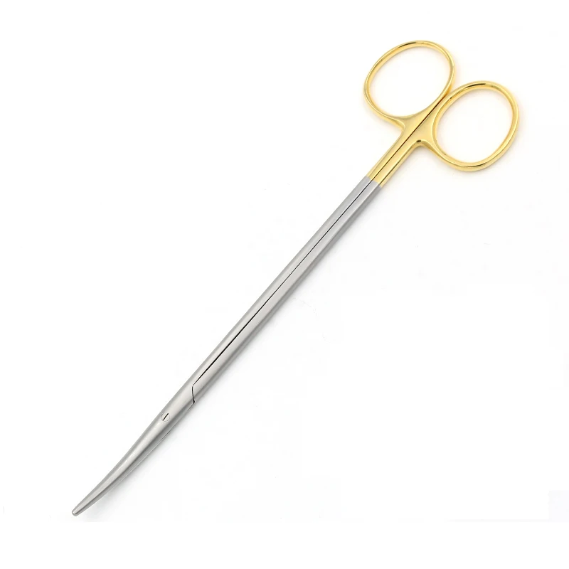 Ophthalmic Stainless Steel Gold Handle Surgical Scissors Cosmetic Plastic Surgery Instrument Double Eyelid Tool 12.5/14.16cm