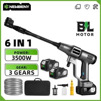 3500W 200Bar Brushless Electric High Pressure Washer Cordless Efficient Car Garden Cleaning Spray Gun For Makita 18V Battery Pin