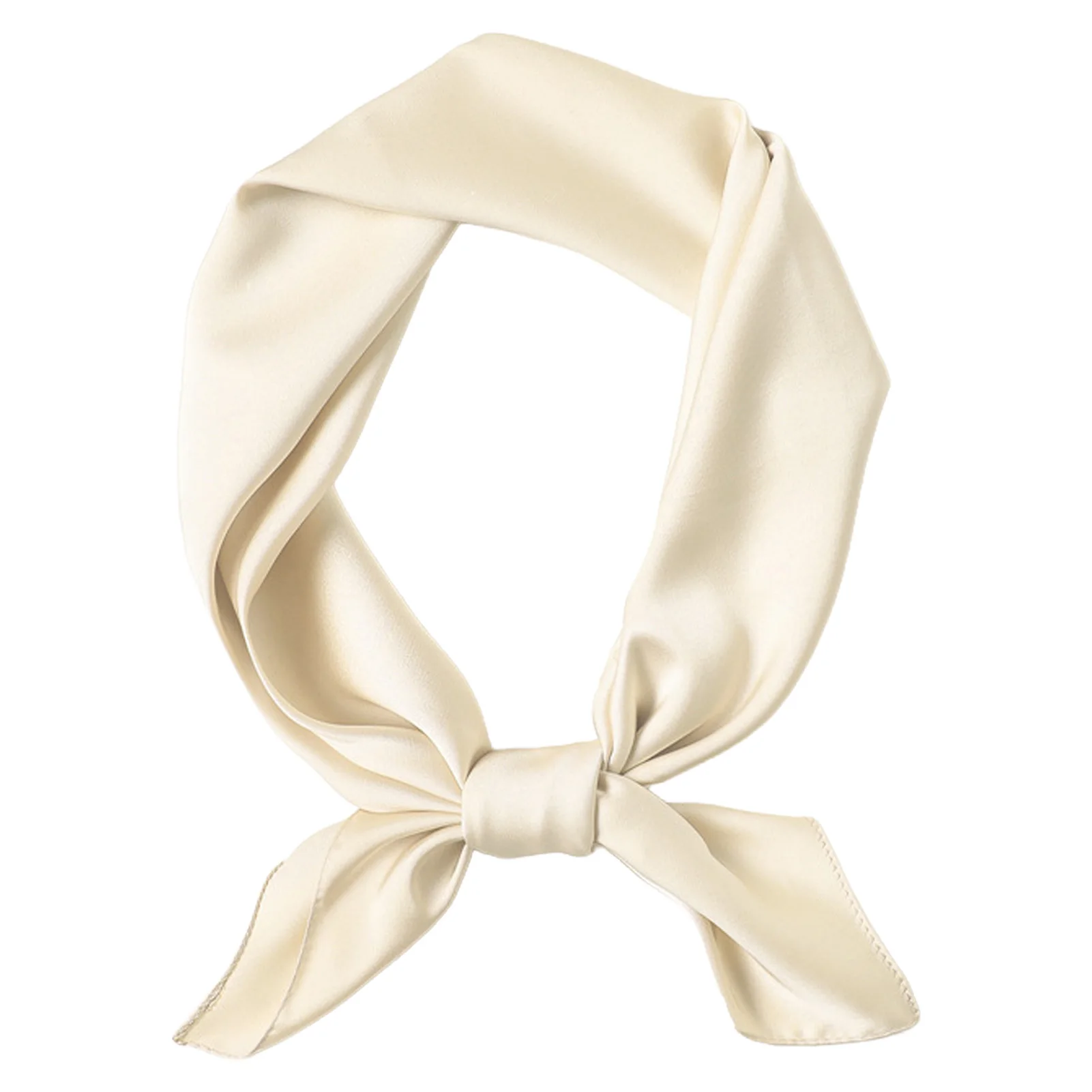 Anti-Wrinkle Square Scarf Breathable for Office Commuting Faux Silk Neck Neckerchief Bandana Hair Tie Women's Accessories