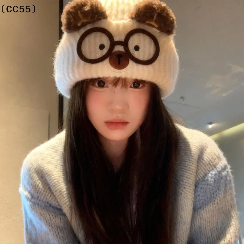 Adorable Cat Ear Knit Hat For Women Autumn Winter Themed Ear-Warming Knit Beanie Warm Winter Hat〔CC55〕