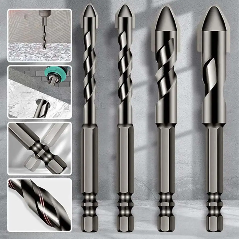 3/4/5Pcs Eccentric Twist Drill Bit 6mm/8mm/10mm/12mm High Hardness Drill Bits Metal Twist Drill Bits For Glass/Tile/Wood D0V1