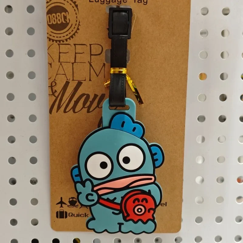 Hangyodon Sanrio Kawaii Reisezubehör Gepäckanhänger Silikagel Koffer ID Adresshalter Gepäck Boarding Tags Tragbares Etikett