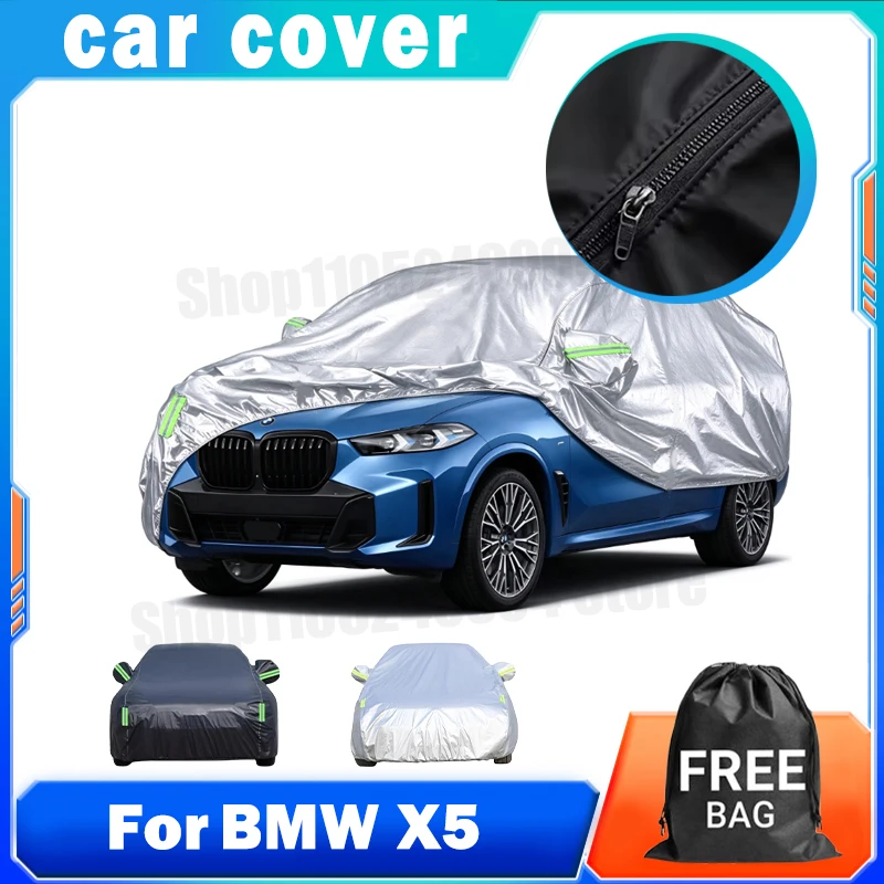 For-BMW-X5-Full-Car-Cover-All-Weather-Outdoor-Snow-Sun-UV-Dustproof-with-Reflective-Strips-Wind-Straps