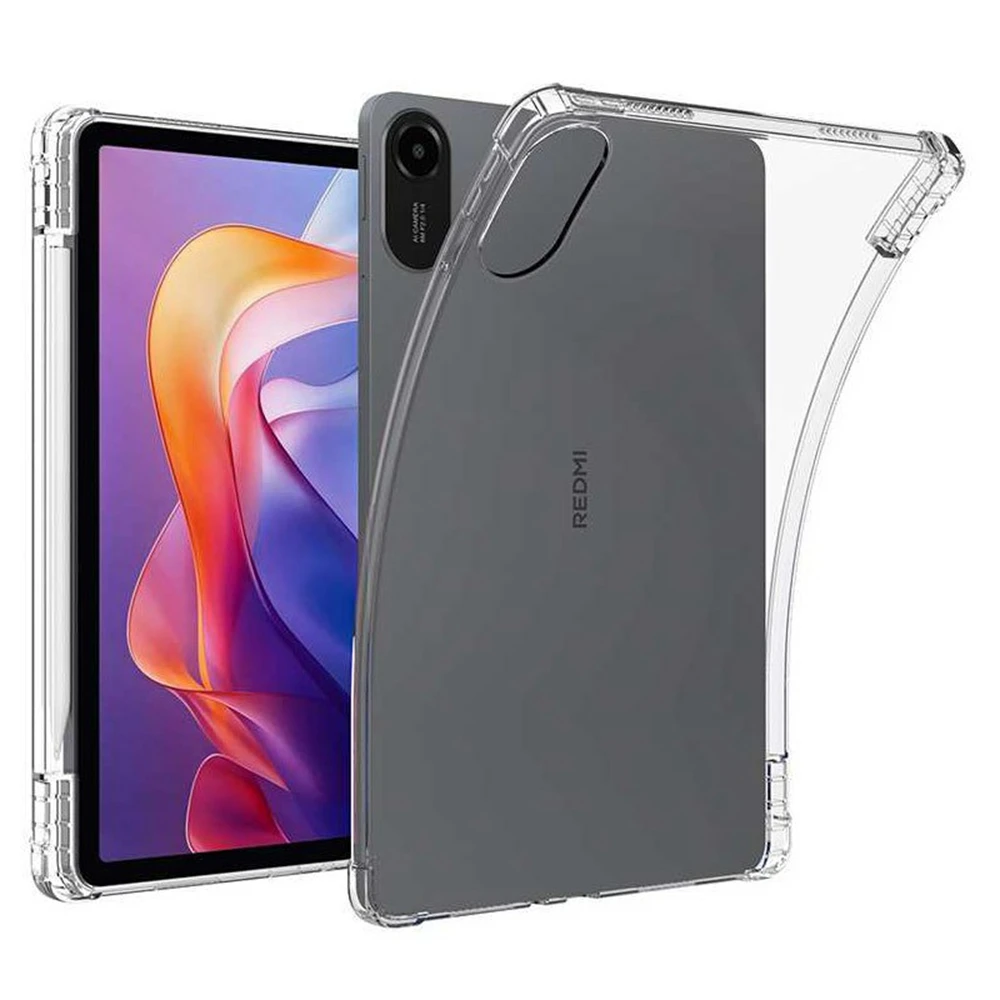

For Xiaomi Redmi Pad 2 Case Reinforced Four Corner Anti-Drop Clear TPU Tablet Cover with Pen Slot