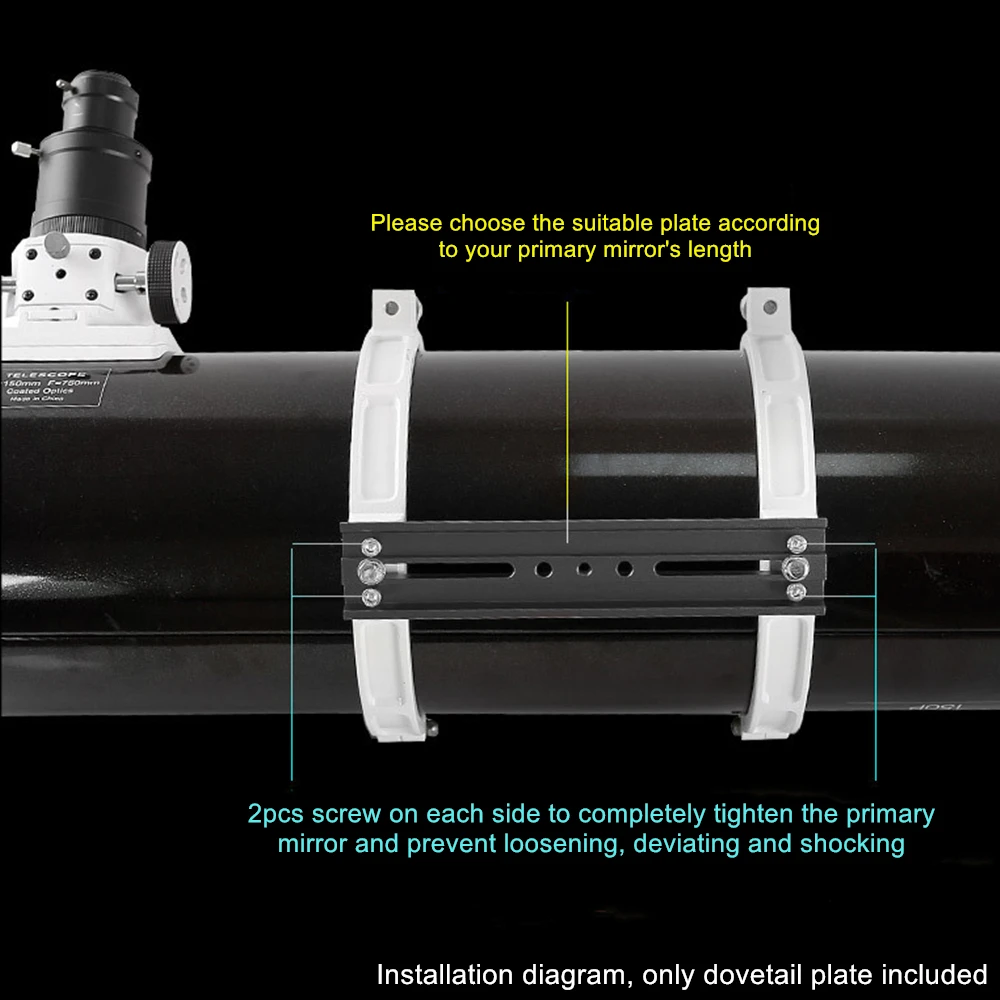 Piastra di montaggio a coda di rondine Barra a coda di rondine 60/80/100/110/120/140/160/180/200/210/335/400mm Accessori per telescopi