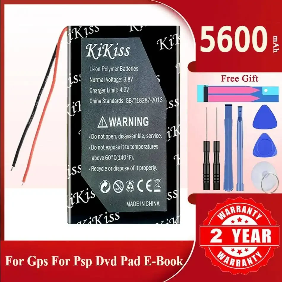Powerful Battery For PSP GPS DVD PAD e-book tablet pc power bank Laptop mobile,6060100,5600mAh